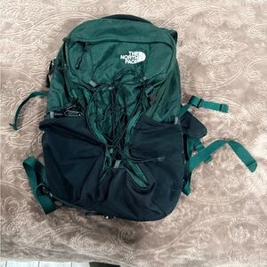 The North Face Forest Green and Black Backpack
